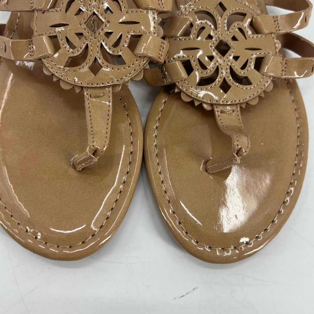Sam Edelman Circus Women Brown Cherri Tan Faux Leather Flip Flop Sandal Size 8.5 - Picture 8 of 11